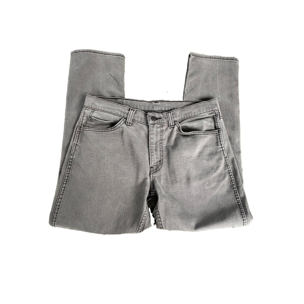 Levi's 511 Slim Fit Stretch Jeans Grey Washed Mens 34x30 EUC